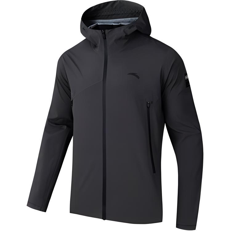 Anta Outdoor Hiking Jacket Men Smoke Grey - Waterproof, Windproof, Breathable 152437605-4