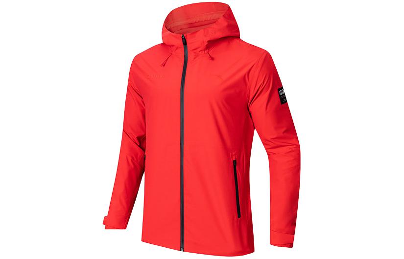 Anta Outdoor Hooded Waterproof Windbreaker Jacket Red - Training Series 152417635-5