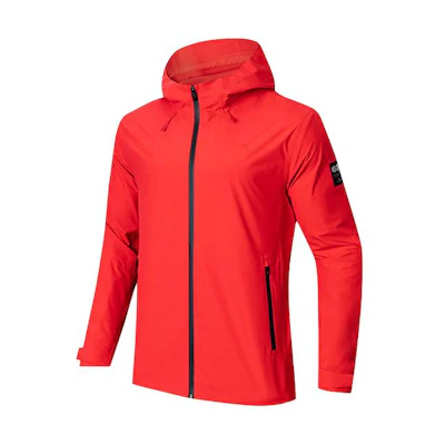 Anta Outdoor Hooded Waterproof Windbreaker Jacket Red - Training Series 152417635-5