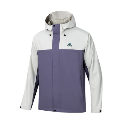 Anta Outdoor Jacket TD 20 - Windproof, Waterproof, Breathable Hoodie - Gray Purple 952437617-3