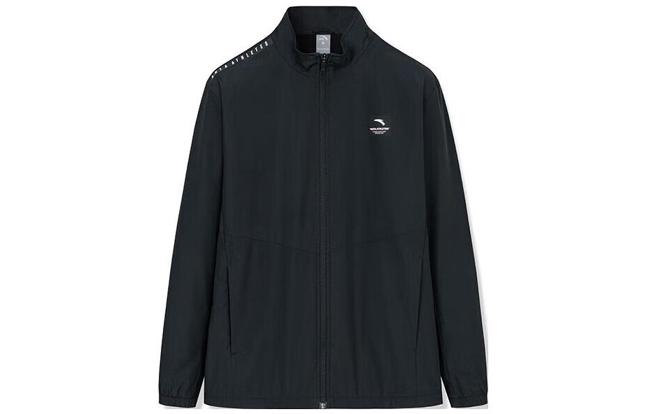 Anta Outdoor Logo Print Quick-Dry Stand Collar Jacket Black () 152317606-2