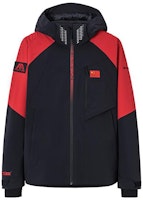 Anta Outdoor Series Black/Red Colorblock Letter Zip Hooded Jacket. 152340607-5 Anta Outdoor Series Black/Red Colorblock Letter Zip Hooded Jacket. 152340607-5