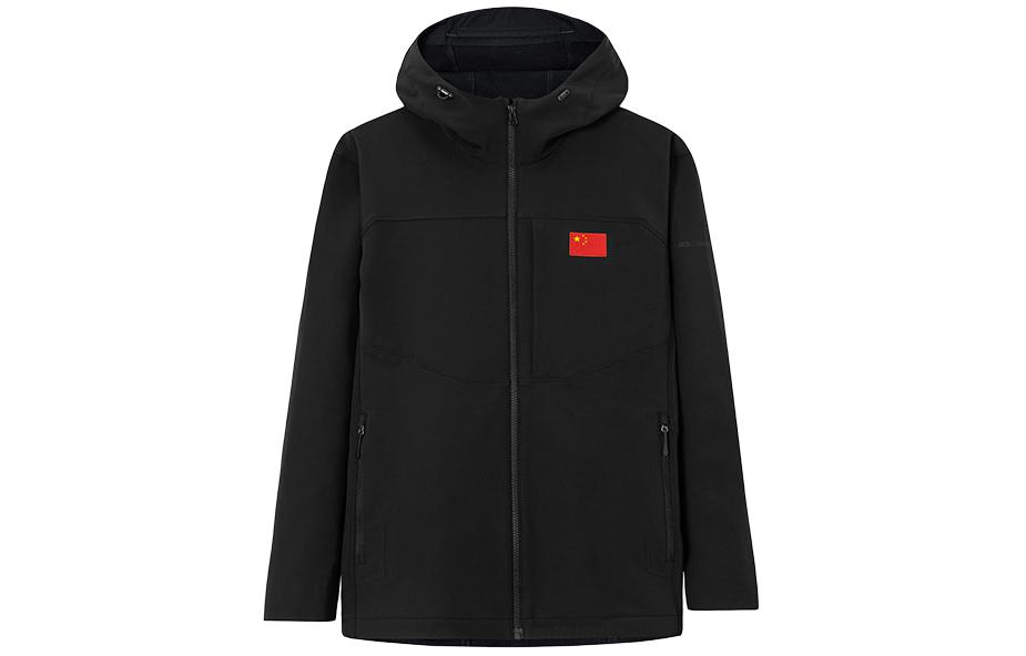 Anta Outdoor Series Black Waterproof Hooded Sports Jacket 152410606-2