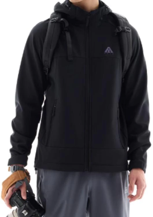 anta-outdoor-series-black-waterproof-windproof-hooded-jacket-952446610-1