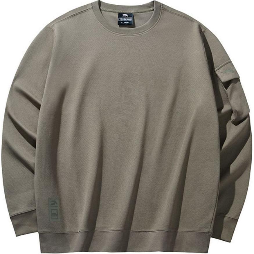 Anta Outdoor Series Casual Crewneck Printed Sweatshirt - Earth Brown 152446701-2