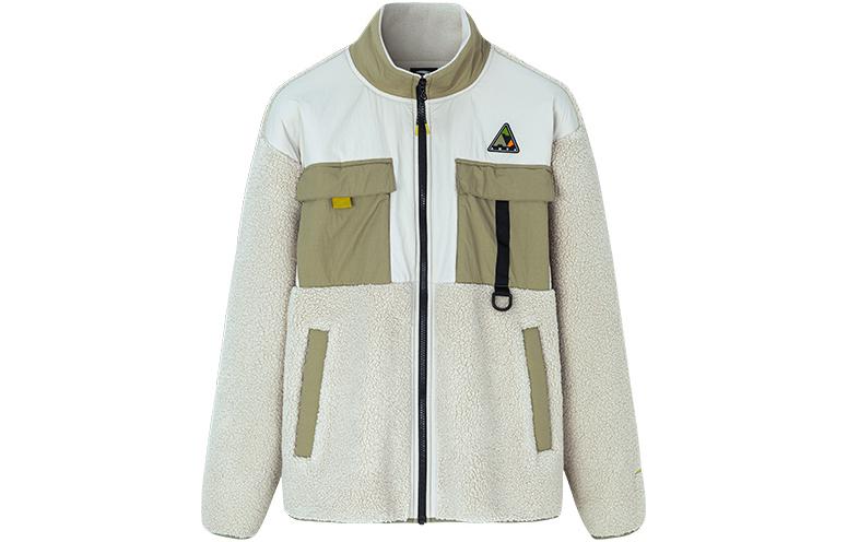 Anta Outdoor Series Dual-Pocket Fleece-Lined Jacket - Second Degree Grey 152246709-1