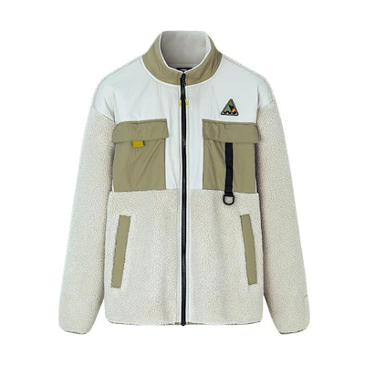 Anta Outdoor Series Dual-Pocket Fleece-Lined Jacket - Second Degree Grey 152246709-1