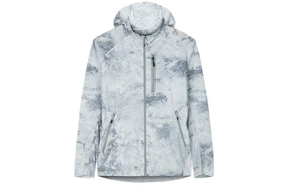 Anta Outdoor Series Full-Print Zipped Hoodie Jacket Men’s Beige Pink Gray 152420612-3