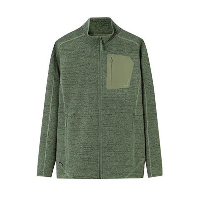 Anta Outdoor Series Green-Grey Zip Up High Collar Sports Jacket 152410705-3