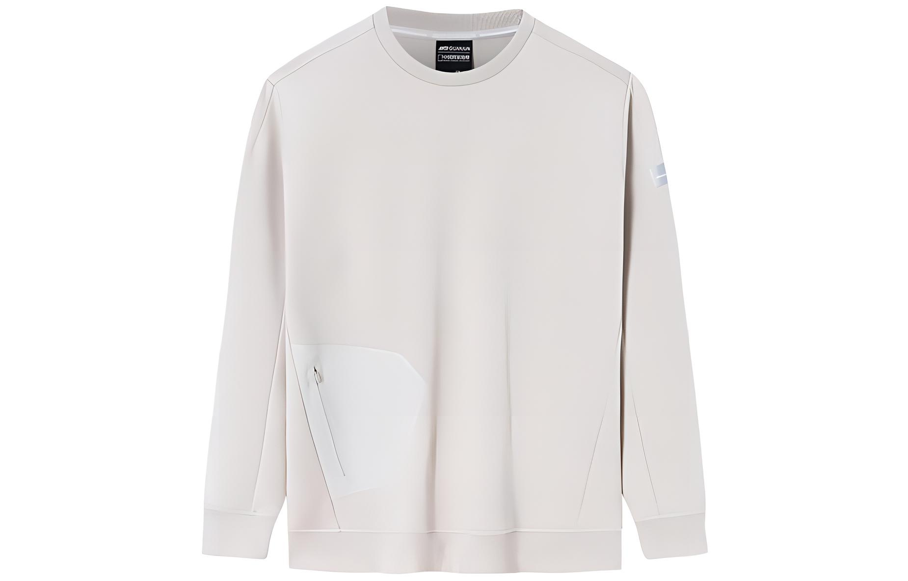 Anta Outdoor Sweat-Wicking Crewneck Pullover Sweatshirt Men’s Oasis Green 152410717-3