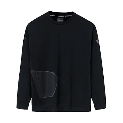 Anta Outdoor Sweat-Wicking Pullover Crewneck Sweatshirt Men’s Basic Black 152410717-4