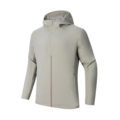 Anta Outdoor Training Water-Resistant Hooded Jacket Men’s Beige Khaki 952417602-1