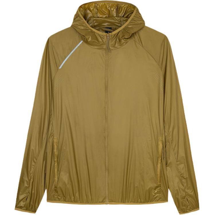 Anta Outdoor Unisex Breathable Zip Hoodie Jacket - Golden Sand Green 172430602-3
