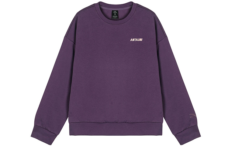Anta Outdoor Unisex Letter Print Sweatshirt Crewneck Purple 962348727-6