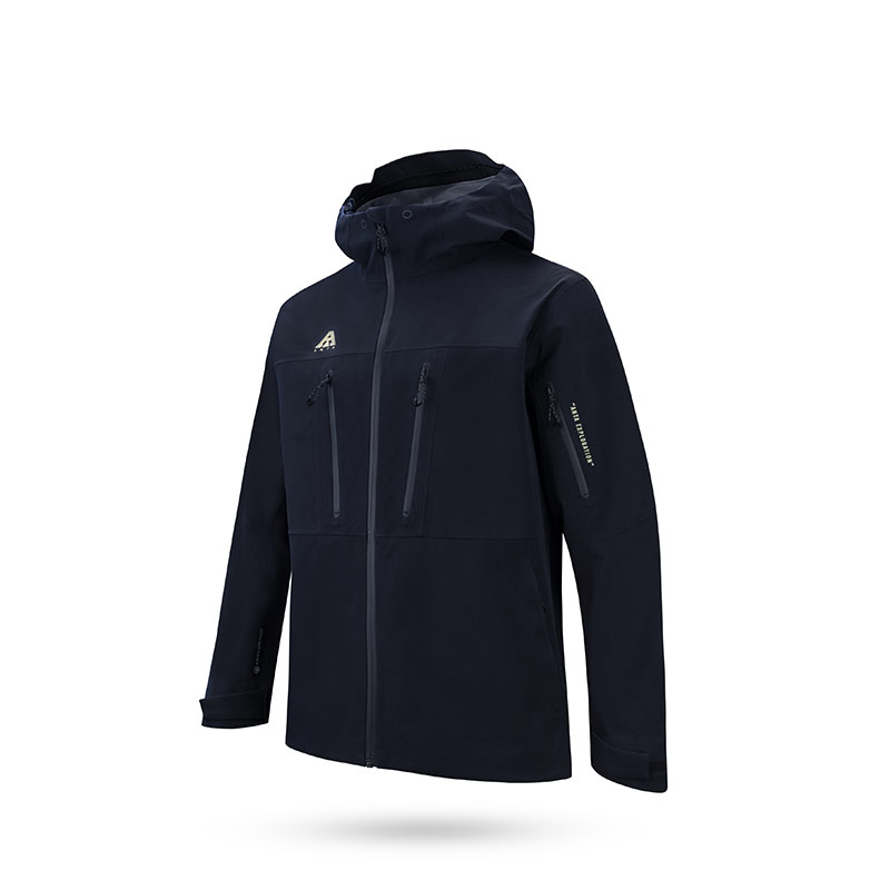 Anta Outdoor Waterproof Hard Shell Jacket for Men - Basic Black 952337604-4
