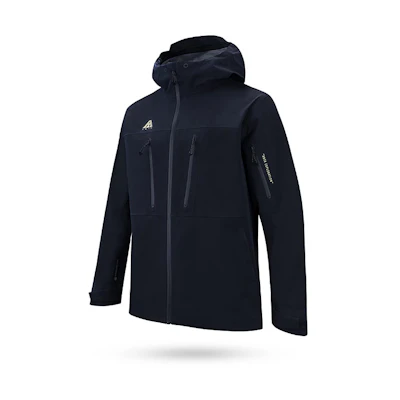 Anta Outdoor Waterproof Hard Shell Jacket for Men - Basic Black 952337604-4
