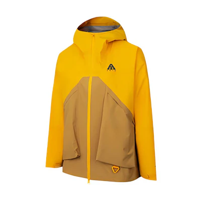 Anta Outdoor Windproof Shell Jacket Unisex - Honey Yellow/Shadow Brown 962437602-3