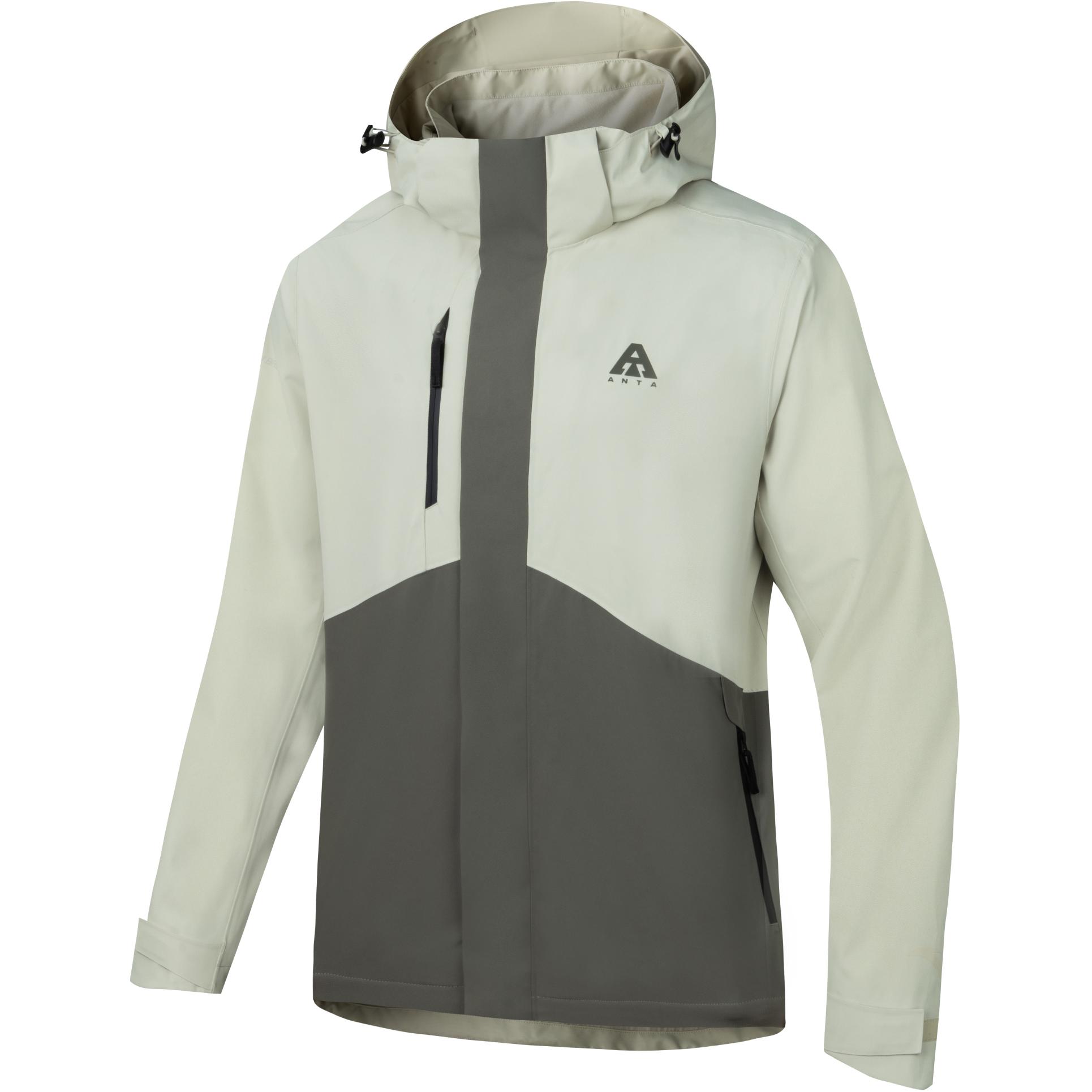 Anta Outdoors 20 Waterproof Windproof 3-in-1 Jacket Gray Green 952446601-4