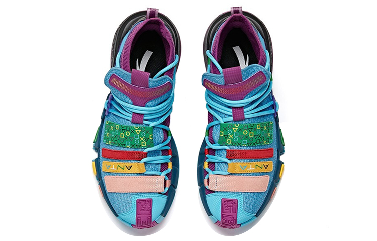 Lookbook 安踏玩家3代「蓝色多彩」 912031657-4