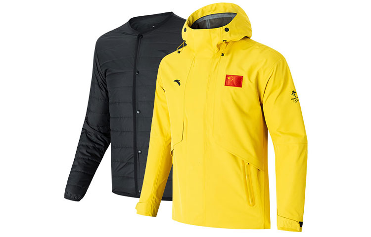 Anta Premium 3-in-1 Detachable Down Jacket with Hoodie for Men - Yellow 152210609-3