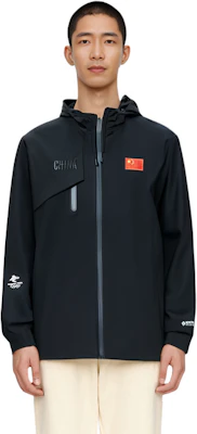 安踏高端系列黑色連帽外套附徽標LOGO 152130601-3 Details for 安踏高端系列黑色連帽外套附徽標LOGO 152130601-3