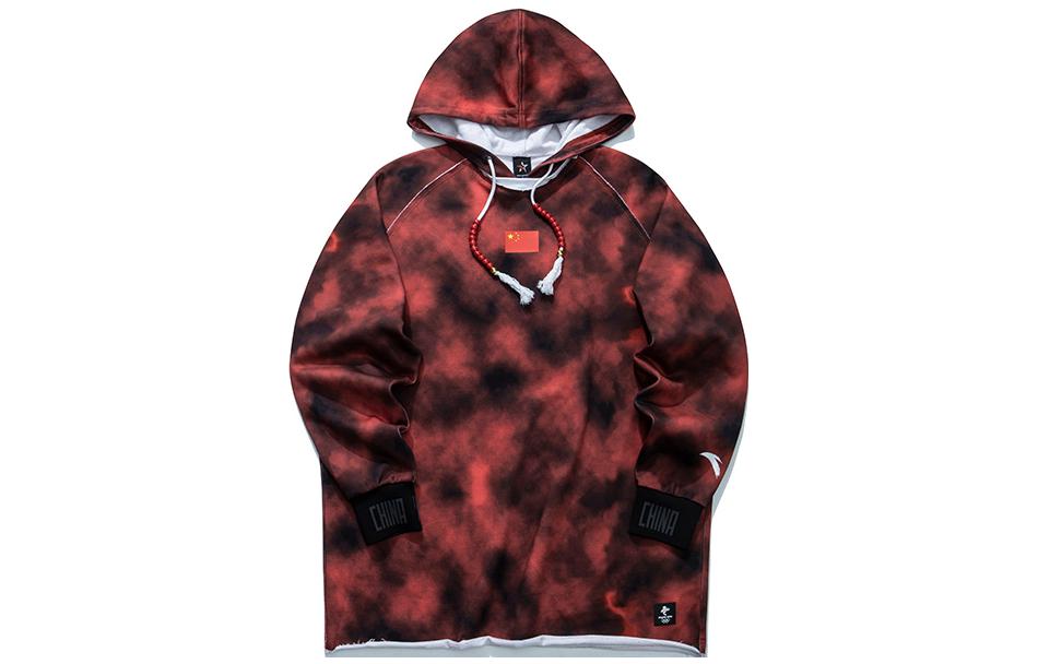 Anta Premium Series National Flag Tie-Dye Hoodie Red 152030709-1