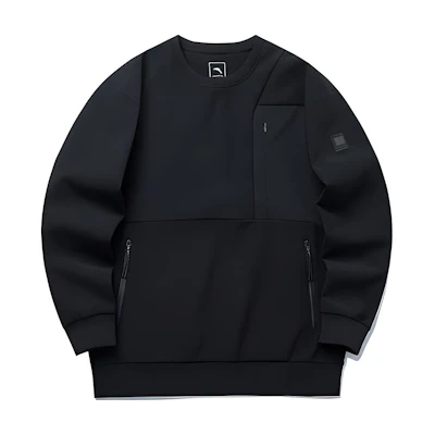 Anta Premium Series Pullover Hoodie with Chest Pocket - Black 152210725-2