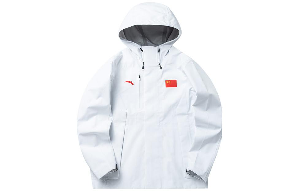 Anta Premium Series White Logo Print Zip-Up Hoodie for Men 152130602-1