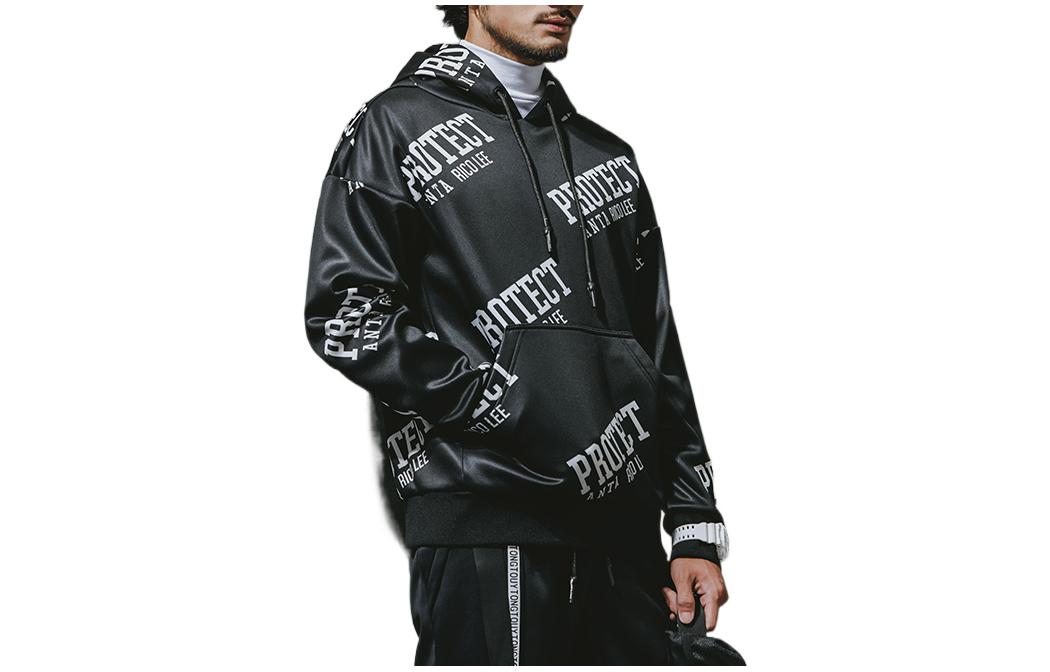 Anta Printed Pullover Hoodie Black 95849724Q-1
