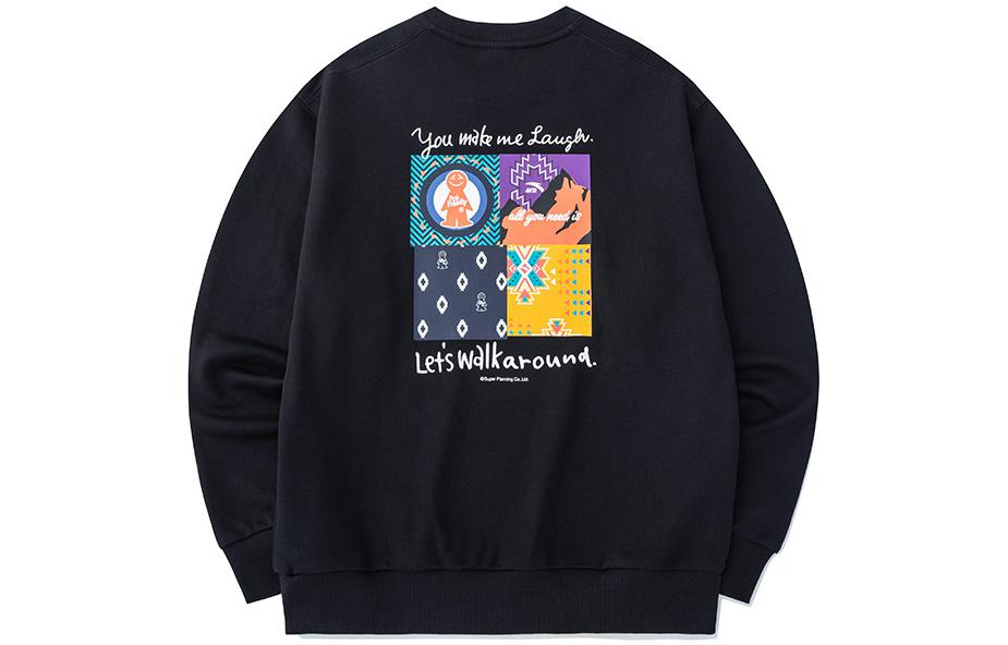 Anta Pullover Crewneck Graphic Sweatshirt Unisex Black - Lifestyle Collection 172238714-1