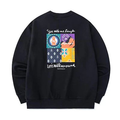 Anta Pullover Crewneck Graphic Sweatshirt Unisex Black - Lifestyle Collection 172238714-1