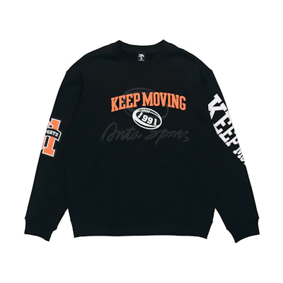 Anta Pullover Sweatshirt Black - Fleece Casual Unisex Couple Wear 152148720-3