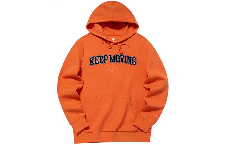 Anta Pullover Sweatshirt Logo Print Solid Color Pink-Orange 152148701-2