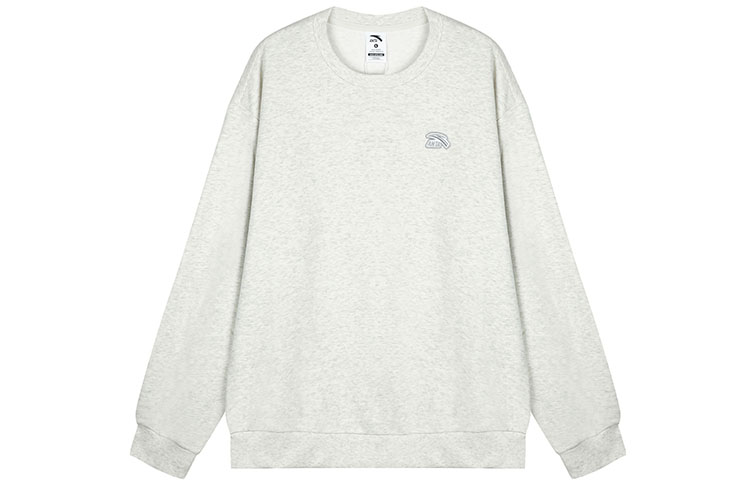 Anta Pullover Sweatshirt Unisex Grey - Casual Series Solid Color 972348710-1