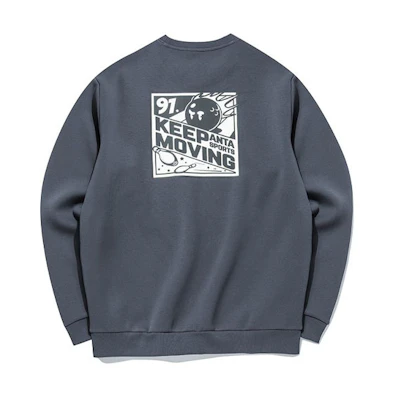 Anta Pullover Sweatshirt with Back Print - Lifestyle Series Grey 952138734-1