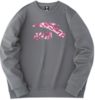 Anta Pullover Sweatshirt with Large Logo Print in Gray (Lifestyle Series) 952248705-4 Anta Pullover Sweatshirt with Large Logo Print in Gray (Lifestyle Series) 952248705-4