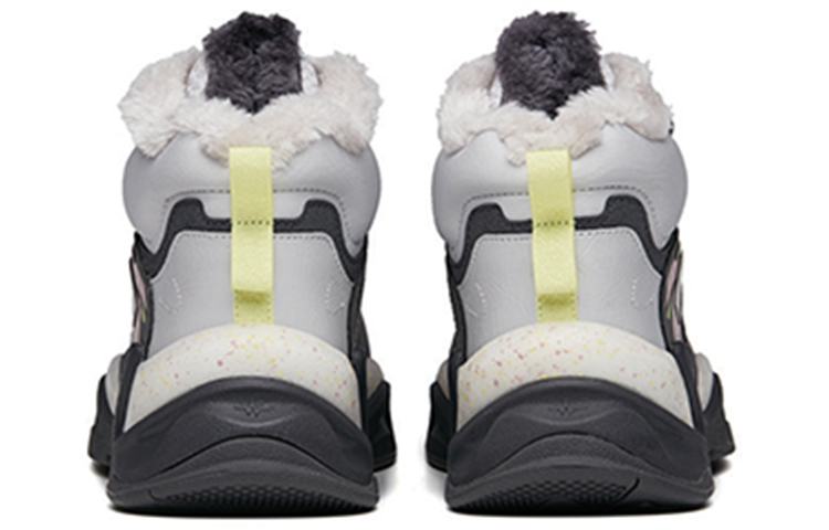 Shop 安踏 脉冲 舒适保暖 高帮运动鞋 灰色 加绒
