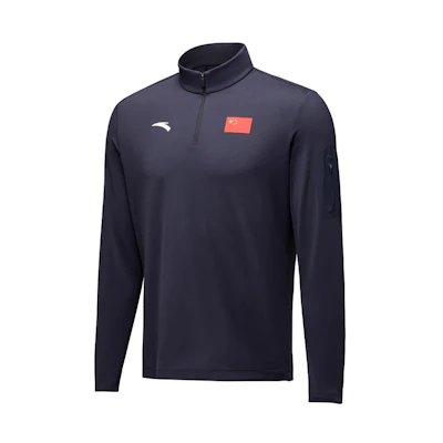 Anta Quick-Dry Comfort Long Sleeve Sweatshirt in Legend Blue 452440115-2