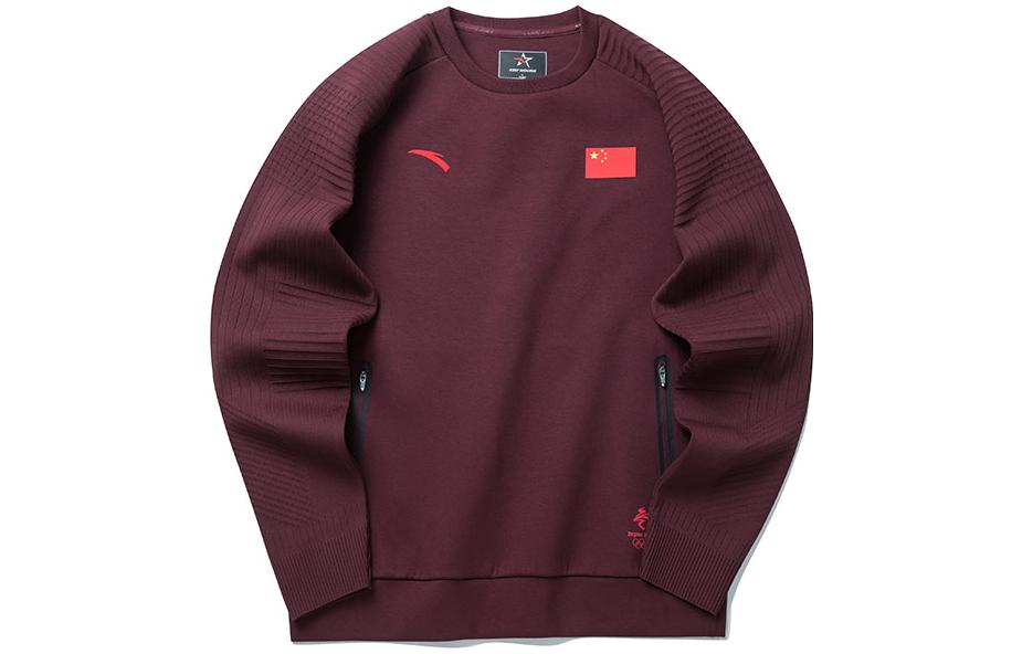 Anta Red Crewneck Logo Sweatshirt 152140709-2