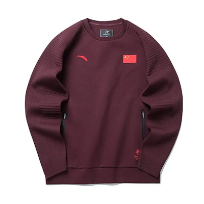 Anta Red Crewneck Logo Sweatshirt 152140709-2