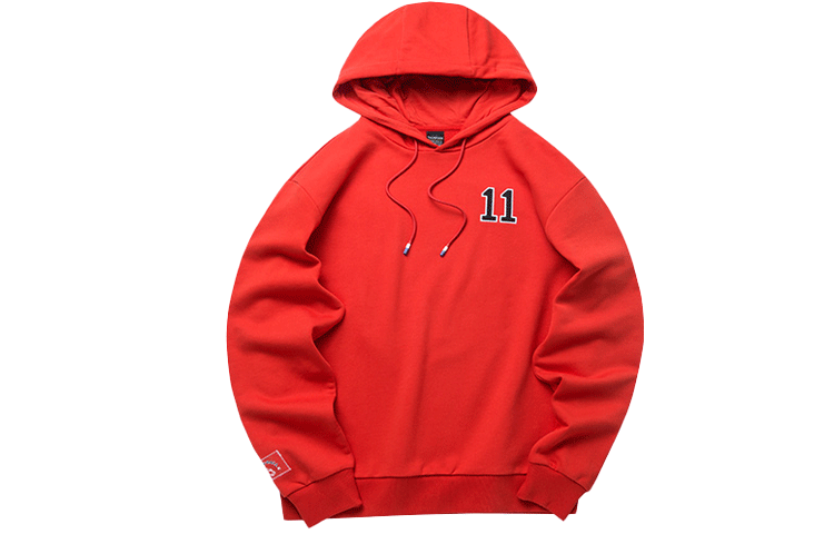 Anta Red Knit Pullover Hoodie - Unisex Casual Sportswear 152141702R-2