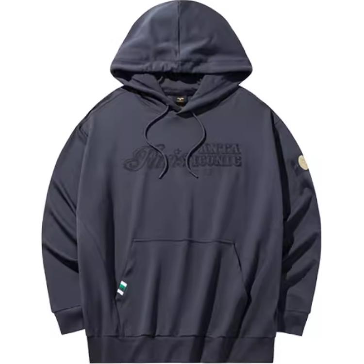 Anta Relaxed Fit Pullover Hoodie Wax Gray Long Sleeve 152438719-2