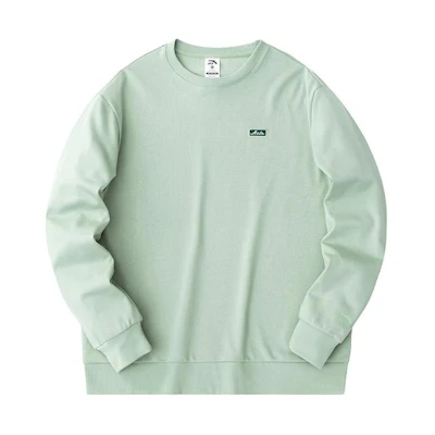 Anta Relaxed Knit Pullover Crewneck Sweatshirt Shooter Green 952418713-5
