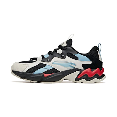 Anta Retro Casual Low Running Shoes 'Black Grey Red'