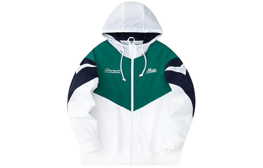 Anta Retro Hooded Jacket for Men - Beige White (Lifestyle Series) 152418612-1