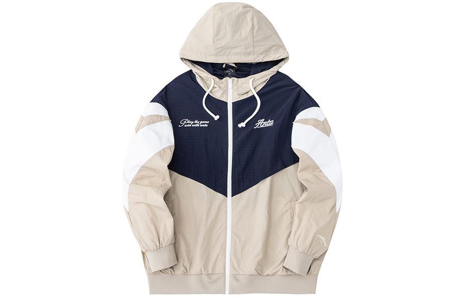 Anta Retro Sports Hoodie Jacket Beige Khaki - Lifestyle Series 152418612-2