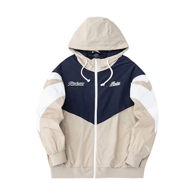 Anta Retro Sports Hoodie Jacket Beige Khaki - Lifestyle Series 152418612-2