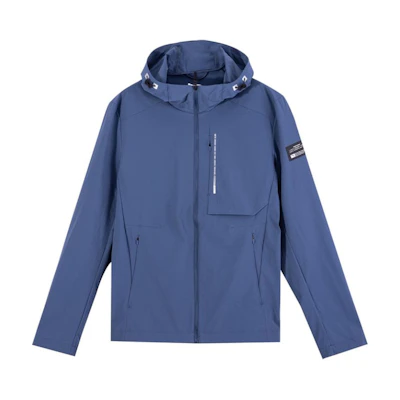 Anta Riverside Blue Training Zip Hoodie Jacket with Letter Print Design 152037602-2