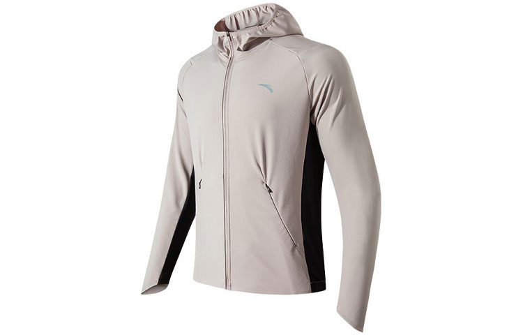 Anta Running Lightweight Breathable Sports Hooded Jacket Latte Color Men’s 952135604-1
