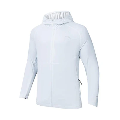 Anta Running Lightweight Hooded Jacket Salt Crystal Gray 152425603-2